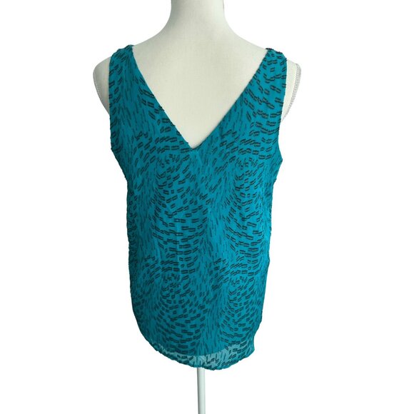 LILLY PULITZER Teal Patterned Dress Tank Top Size Small - Picture 8 of 8